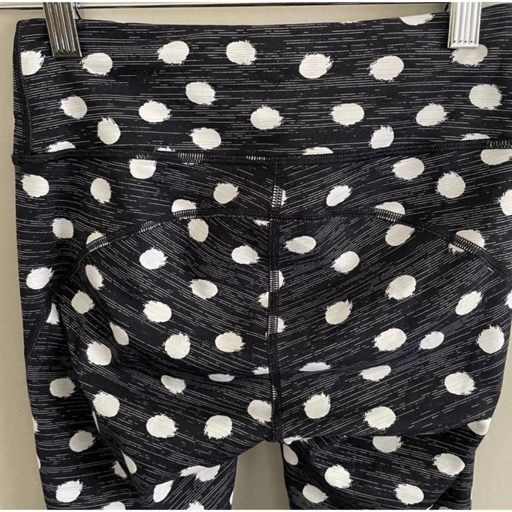 Outdoor Voices Black White Polka Dot Techsweat Flex Leggings - Picture 6 of 7